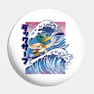 Duck Surf Vaporwave Pin