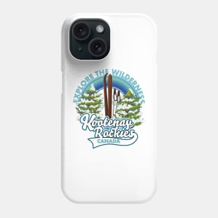 Kootenay Rockies Canada Ski travel logo Phone Case