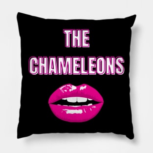 the chameleons red lips Pillow