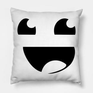 Excited Emoji / Yellow Emoticon, Pumpkin Face Style Pillow