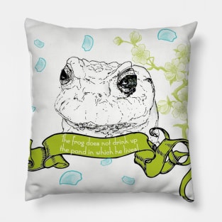 Frog #quote #pond #life Pillow