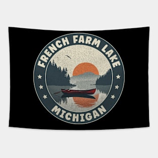 French Farm Lake Michigan Sunset Tapestry