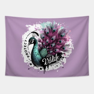 Protect Wildlife - Peacock Tapestry