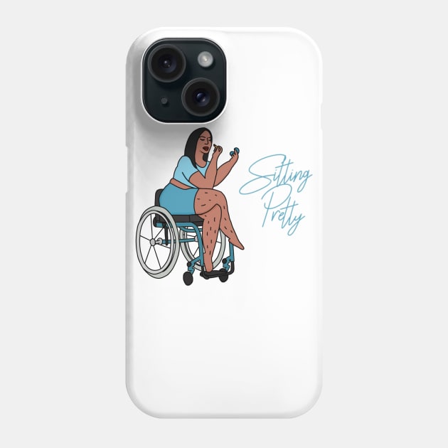 Sitting Pretty in Blue 4 Phone Case by Dissent Clothing