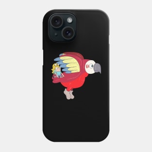 Finn and Jake on Giant Parrot Phone Case