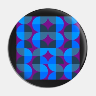 retro geometrical 1970's style pattern Pin