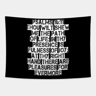 Psalms 16:11 King James Version Bible Verse Typography Tapestry