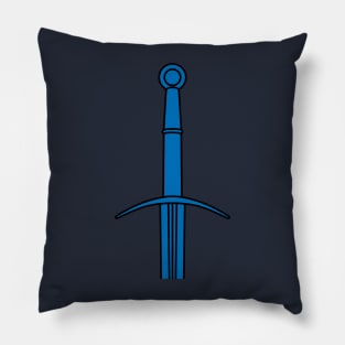 Hand and a Half Sword Garnish / Bastard Sword (Blue) Pillow