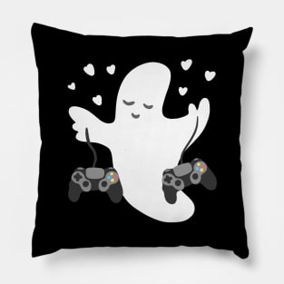 Gamer Halloween Ghost Pillow