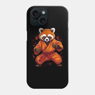 Red Martial Arts Panda - Tiny but fierce (no words) Phone Case