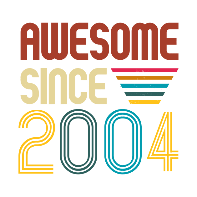 Awesome since 2004 -Retro Age shirt by Novelty-art