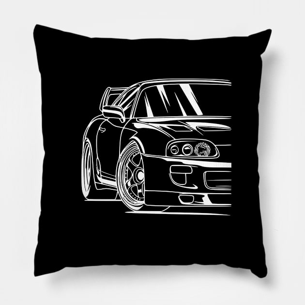 Supra 2JZ JDM Tuning 90s Car Pillow by Automotive Apparel & Accessoires