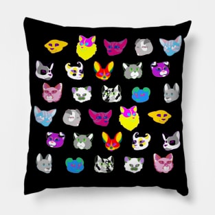 Pride flag cats Pillow