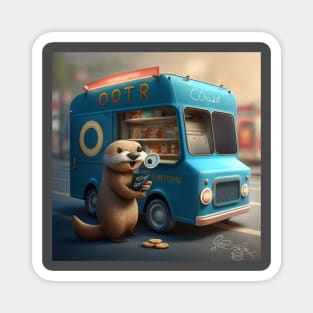 Letter O for Otter Operating their OOTR truck from AdventuresOfSela Magnet