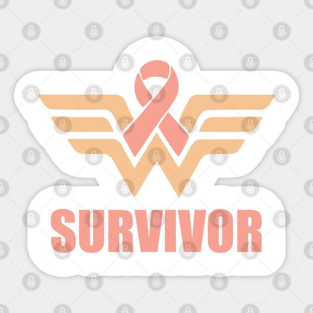 Wonder Woman Uterine Or Endometrial Cancer Survivor Uterine Cancer Sticker Teepublic Uk
