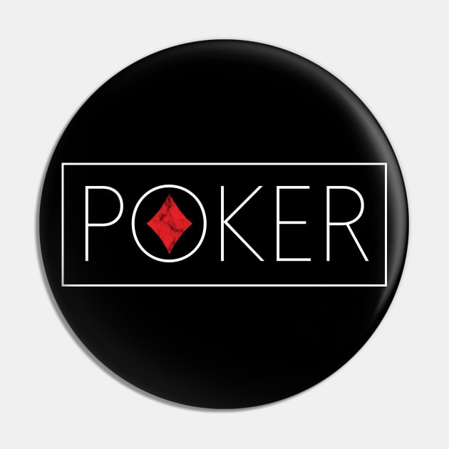 Poker Diamond Fashion Pin by andzoo