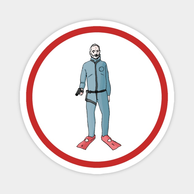 Steve Zissou Life Aquatic Magnet by fableillustration