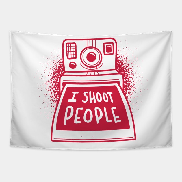 I Shoot People Tapestry by vexeltees