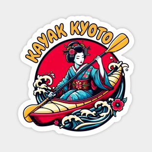 Kayaking geisha Magnet