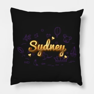 Sydney by night Pillow