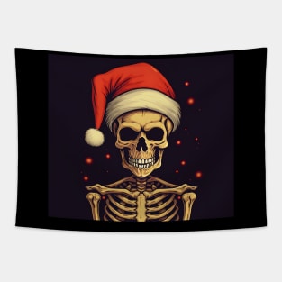 skeleton Santa Tapestry