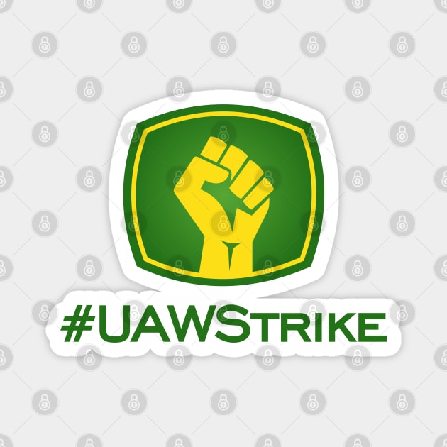 UAW Strike - John Deere Strike Magnet by Football from the Left