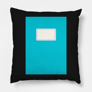 Back to School Bright Teal Blue Pillow