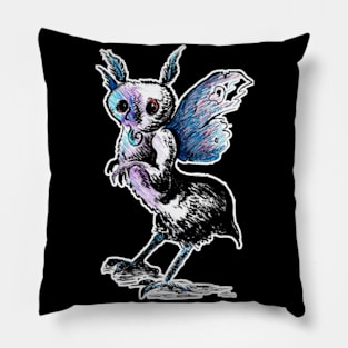 an adorable creature from West Virginia - vintage horror inspired art Pillow