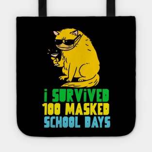 I survived 100 masked school days Tote