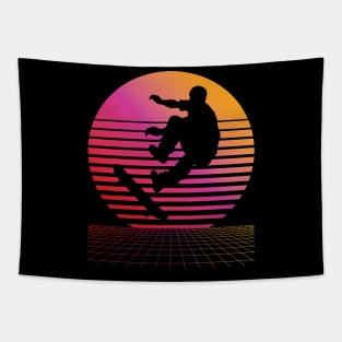 Vintage Skateboarder Retro Skateboarding Lovers Boys Skater Tapestry