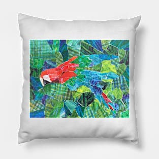 Parrot Collage Pillow