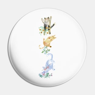 Watercolor kittens cat kitties Pin