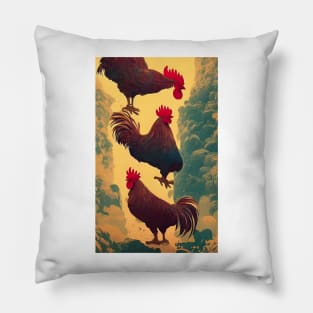 Roosters Pillow