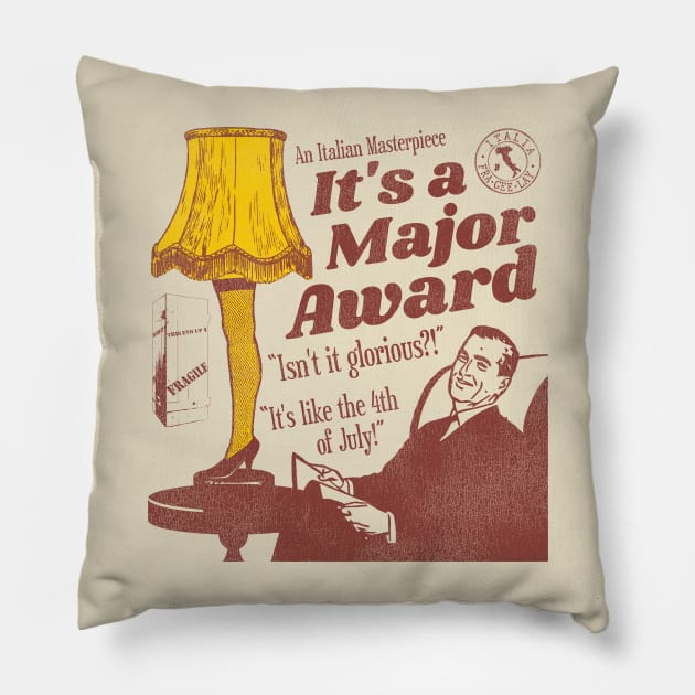 A MAJOR AWARD! A Christmas Story Leg Lamp Pillow by darklordpug