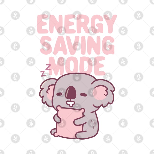 Funny Napping Koala Bear Energy Saving Mode by rustydoodle