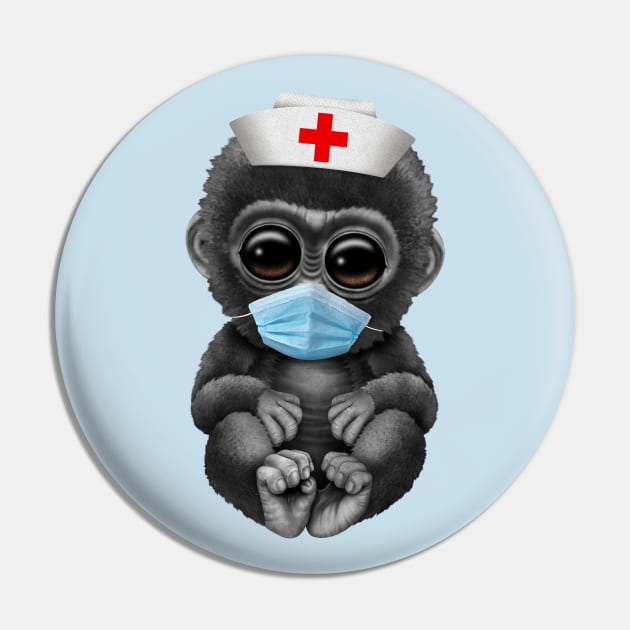 Cute Baby Gorilla Nurse Pin by jeffbartels
