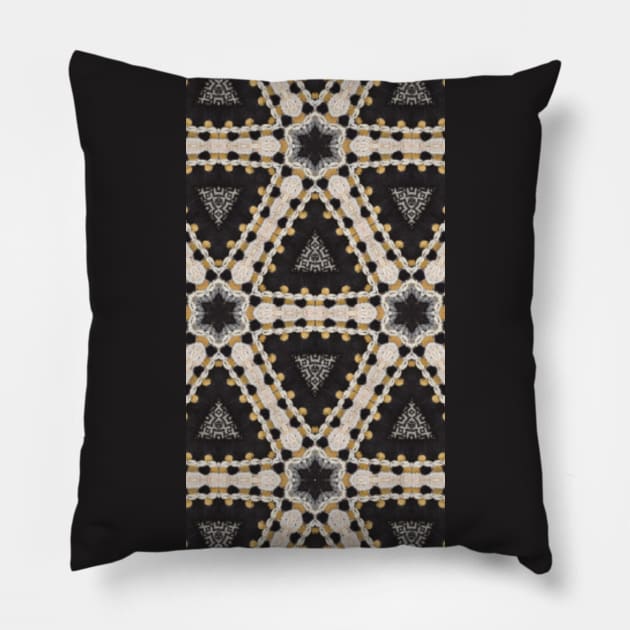 Ethnic geometric pattern Pillow by Artei