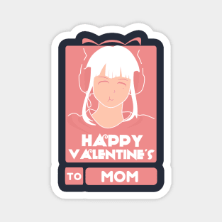 Girls in Happy Valentines Day to Mom Magnet