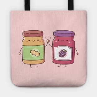 Cute High Five Peanut Butter and Jelly Best Friends Tote