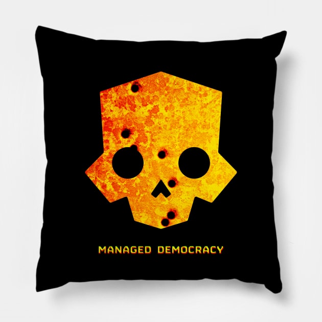 MANAGED DEMOCRACY 03 Pillow by HtCRU