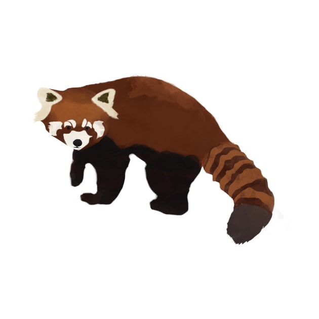 Red Panda Crawling by calliew1217