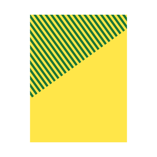 Norwich City 1989 - 1992 Retro Green & Yellow Stripes by Culture-Factory