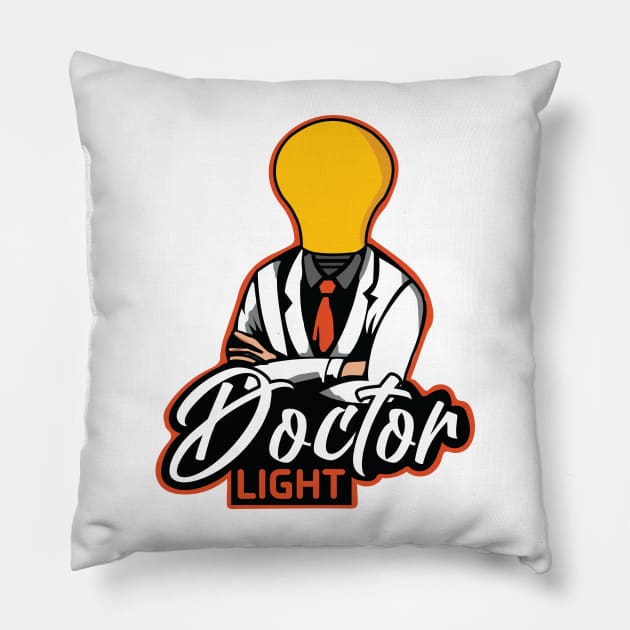 Doctor Light Pillow by Coco Graphics