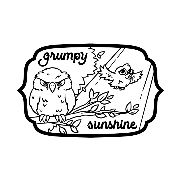 Grumpy Sunshine Birds by polliadesign