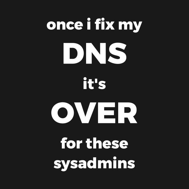 Once I Fix My DNS It's Over For These Sysadmins by CHADDINGTONS