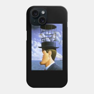 Rene Magritte Bird on Head Phone Case