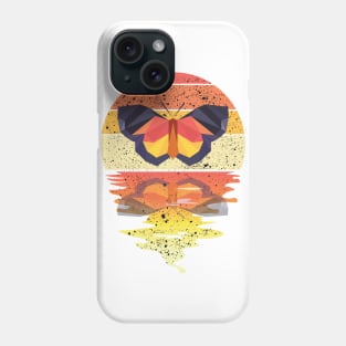 Vintage Butterfly reflected on lights of moon Phone Case