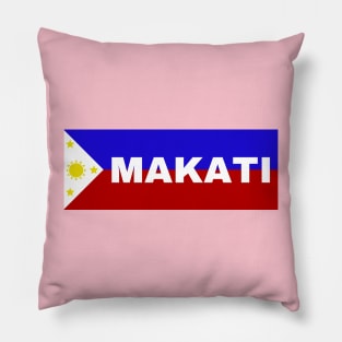 Makati City in Philippines Flag Pillow
