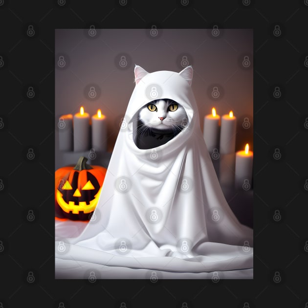 halloween cat - Modern digital art by Ai-michiart