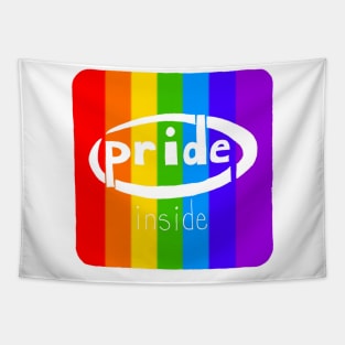 Pride Inside Rainbow Tapestry